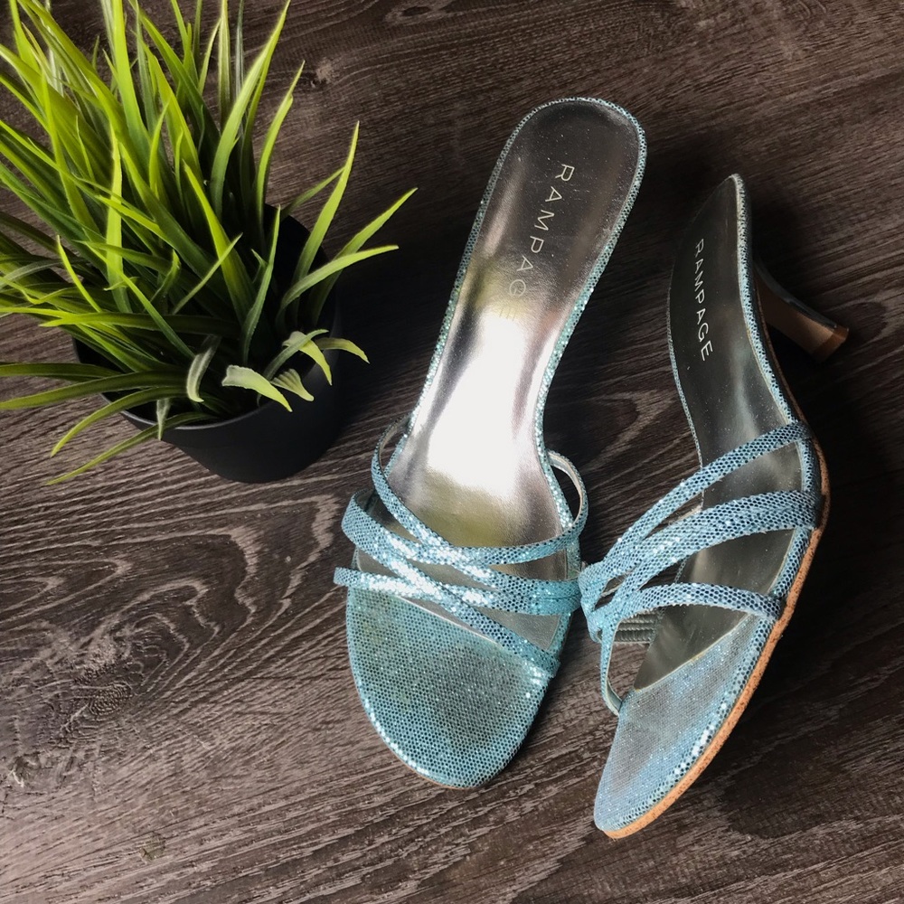 GUC Rampage Sky Blue Glitter Heels